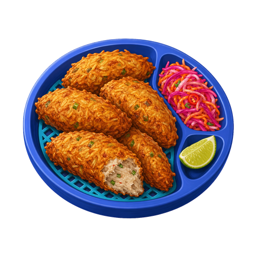 Haitian Malanga Akra with Pikliz