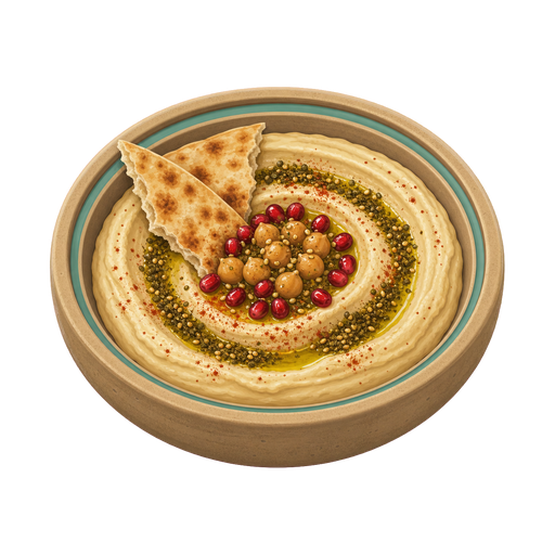 Levantine Pomegranate-Za'atar Hummus